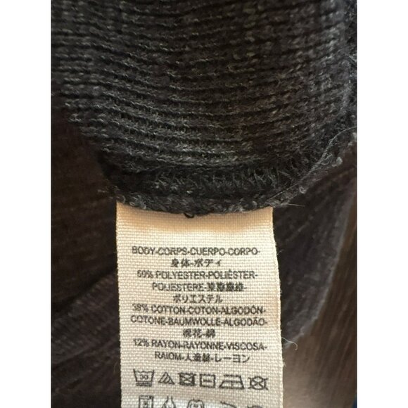 Free People We The Free Charcoal Split Back Turtleneck Sweater Size XS - Picture 5 of 7